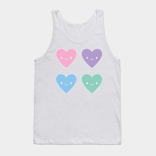 Kawaii Pastel Candy Hearts Tank Top